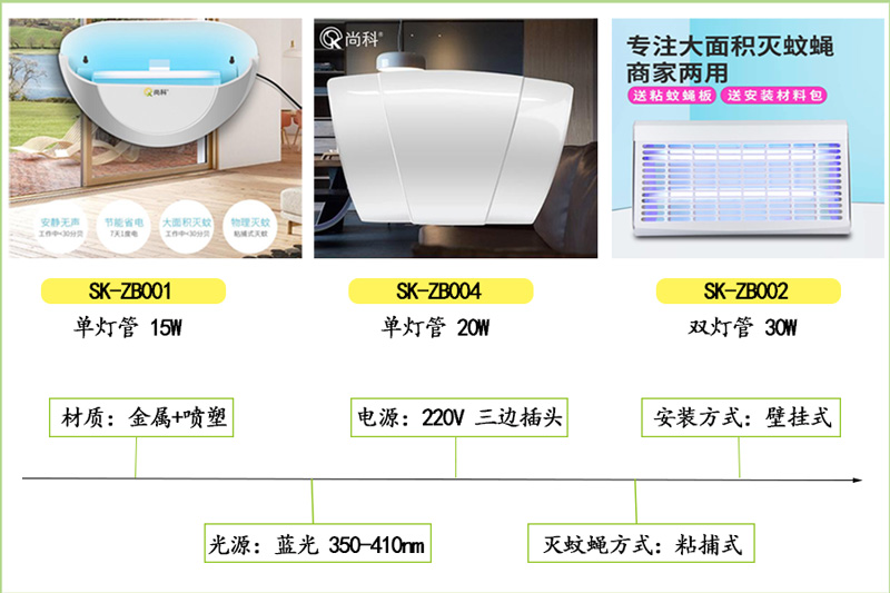 酒店室內(nèi)滅蚊蠅用粘捕式滅蚊燈